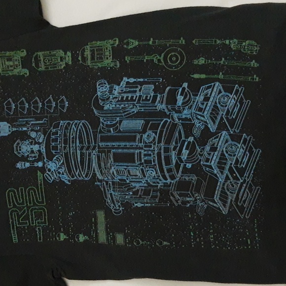 Star Wars Inside R2D2 Graphic Tee Youth Large PTP 16" - Picture 6 of 7